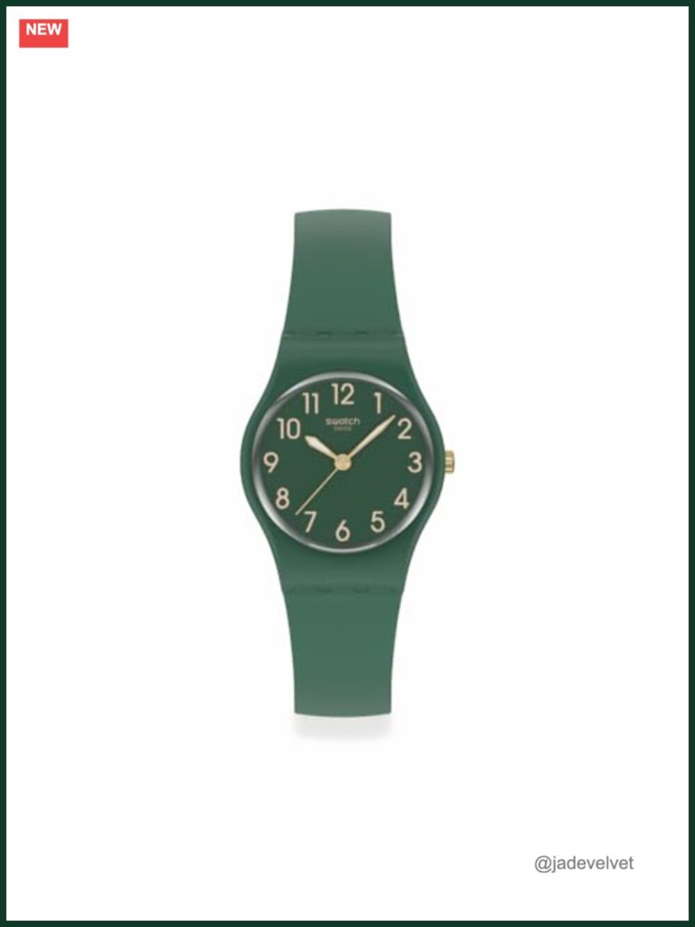 Women's Watch 25mm Waterproof Quartz Green Dial Green Strap Buckle